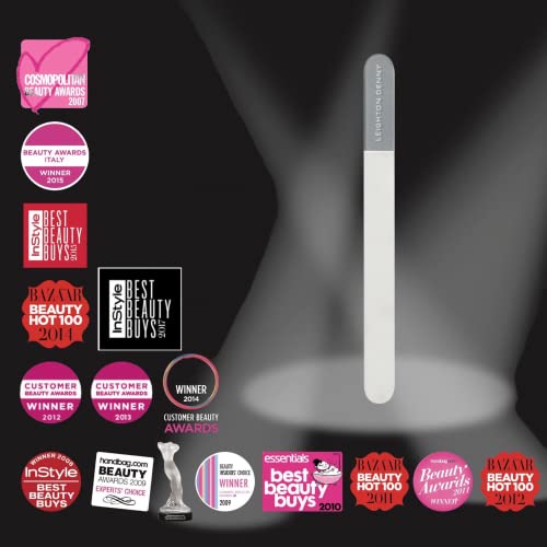 LEIGHTON DENNY Set of 2 Large Crystal Nail Files (195mm) with Cases