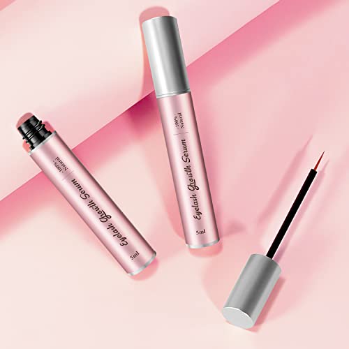 Eyelash Growth Serum, 5ML Professional Lash Growth Serum Eyelash & Eyebrow Enhancer Serum, Natural Lash Booster Eyelash Serum for Growth- Irritat