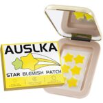 AUSLKA Star Pimple Patch - Hydrocolloid Spot Dots - Blemishes Patch - Pimple Stickers - Cute Star Shape -With Mirror 60 Count - Green & Yellow -