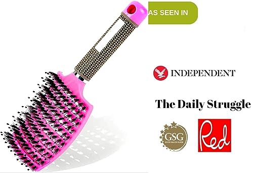 𝐒𝐈𝐃𝐒𝐓𝐘𝐋𝐄𝐒™ Detangle Hair Brush Improve Hair Growth Curved & Vented Best At Blow Drying For Wet Scalp Hairbrush for Curly Thick Hair brush Women M