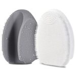 HieerBus Silicone Face Scrubber,Manual Exfoliating Brush,Handheld Facial Cleansing Brush for Women Men-Blackhead Removing Pore Cleansing Massagin