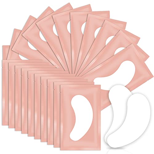 Eye Gel Pads, Lint Free Eyelash Patches, 100 Pairs Under Eye Gel Pads for Pro Salon and Individual Eyelash Extension (SILVER)