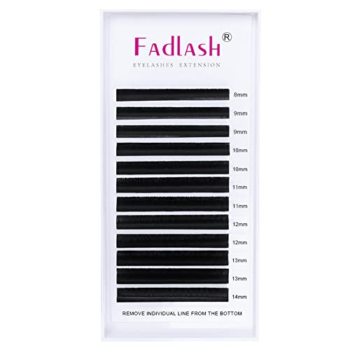 Fadlash Easy Fan Lashes C Curl 0.10 8-14mm Mixed Length Russian Lashes Natural Look Self Fanning Eye Lashes Automatic Blooming Russian Eyelashes