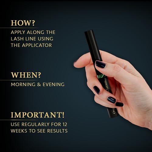 Organic Eyelash Growth Serum 5ml, Innovative Formula with Aloe Vera + Peptides for Eyelash Serum and Eyebrow Growth Serum - Hormone Free - Eye La