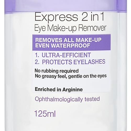 Garnier Skin Active 2 in1 Eye Make Up Remover, Suitable For Waterproof Makeup, Gentle On Eyes and Eyelashes, Use With Reusable Micellar Eco Pads,