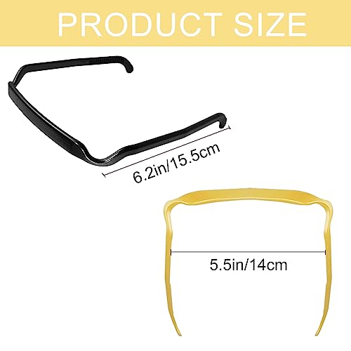 Audasi 2 PCS Curly Fashion Hair Hoop Hairbands, Square Shaped Hinged Curly Thick Hair Large Hair Headband, Invisible Hairstyle Blending Hair Hoop