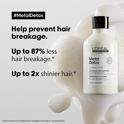 L’Oréal Professionnel Metal Detox Hair Mask, Protects Coloured Hair From Damage, For Smooth, Strong & Shiny Looking Hair, Rich & Creamy Texture,