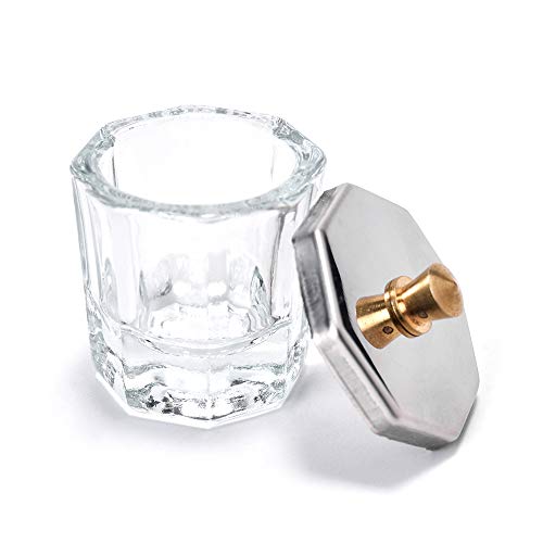 KADS 1pc Crystal Glass Dappen Dish/Lid Bowl Cup Crystal Glass Dish Nail Art Tools Acrylic Nail Art Equipment Mini Bowl Cups