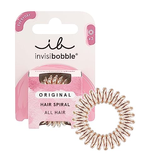 invisibobble POWER Hair Ties, True Black, 3 Pack - Extra Strong Grip, Waterproof, Traceless - Perfect for Sports, Suitable for All Hair Types