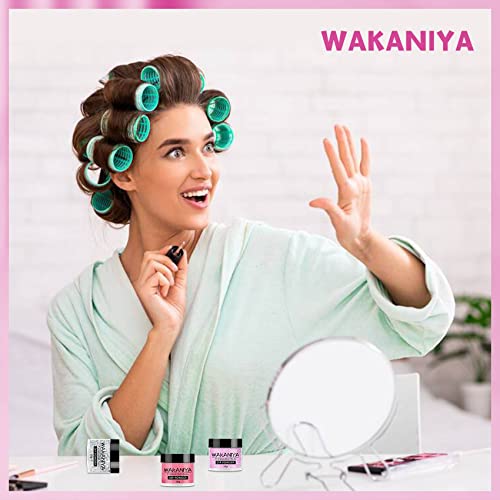 Nail Dipping Powder Kit Starter, wakaniya 12 Colors Pink Glitter Dip Powder Nail Kit with Activator, Base Top Coat and Manicure Essential Tool Se