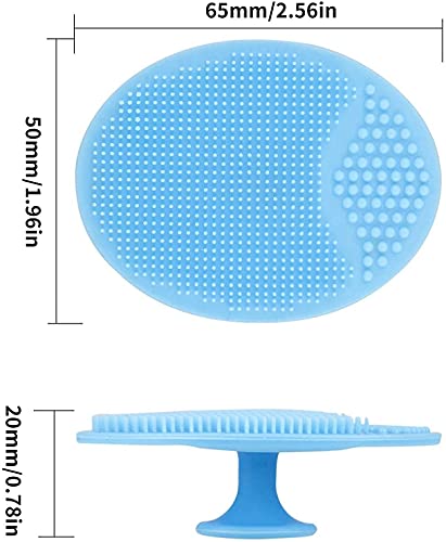 Silicone Facial Cleansing Brush Face Scrub Pads for Exfoliating, Anti-Aging Face Massage, Makeup Removal Brush for Sensitive,Dry, Oily All Skin T