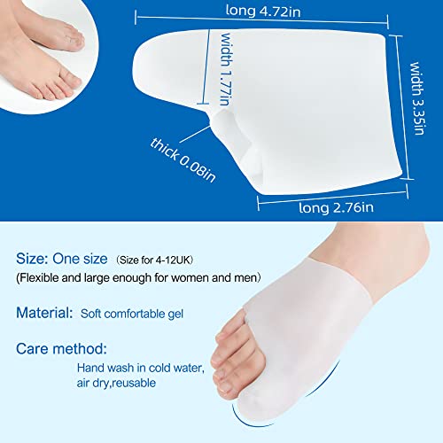 Gel Big Top Cap and Metatarsal Sleeves 2 Pack Big Toe Protector Bunion Cushions Metararsal Pads for Women and Men to Relieve Bunion Pain Prenvent