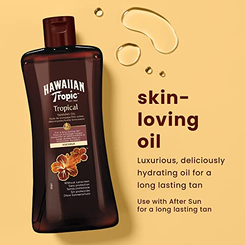 Hawaiian Tropic Tropical Tanning Oil with Coconut 200ml | Coconut Tanning Oil