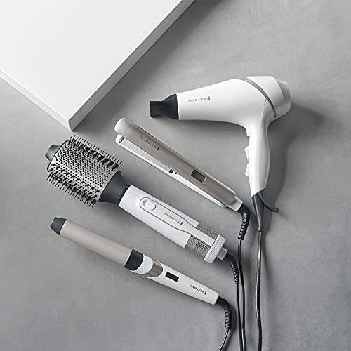 Remington Hydraluxe Hair Dryer with Moisture Lock Conditioners - Includes Diffusor and Slim Styling, Wide Drying Concentrators - AC8901, White