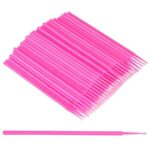AOVNA 100 Pieces Micro Applicator Brushes Make Up Mascara Brushes Disposable Applicator Eyelash Extension Brush for Beauty Salon Home Use (Rose R