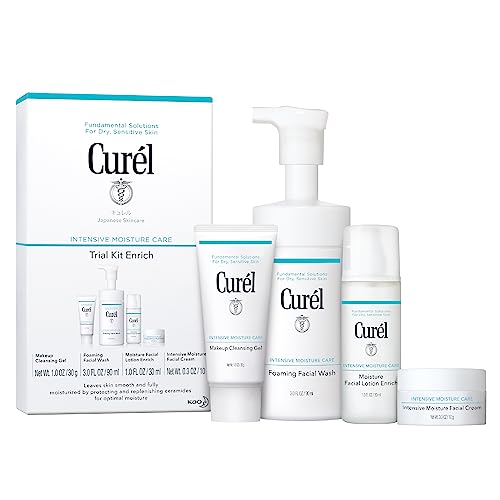 Curel Trial & Travel Kit, Two Week Skincare Routine for Dry, Sensitive Skin