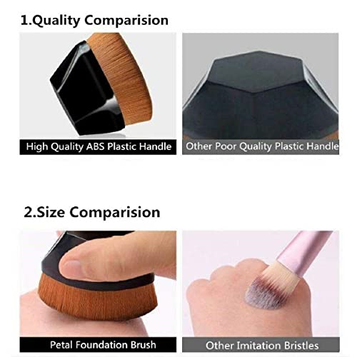 Foundation Makeup Brush, Top Kabuki Face Brush Multifunctional for Blending Liquid, Cream or Flawless Powder Cosmetics (black)