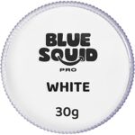 Blue Squid PRO Face Paint - Classic White (30gm), Professional Water Based Single Cake Face & Body Paint Makeup Supplies for Adults Kids Hallowee
