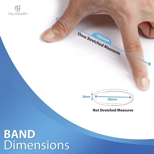 Cosy Companions™ 250x Clear Elastic Hair Bands, Elastic Hair Ties, Hair Band, Hair Elastic, Small Hair Bands, Clear Hair Bands, Rubber Bands For