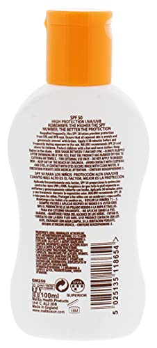 Malibu Kids High Protection Water Resistant SPF 50 Sun-Screen Lotion, 100ml