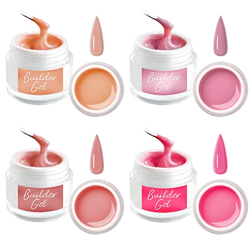 Builder Gel (UK Company) Gel Nail Builder In A Bottle 4 Pack