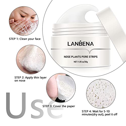Blackhead Mask, Blackhead Mask Blackhead Remover Mask Peel off Mask Facial Pore Cleanser Purifying Face Mask Nose strips (1.05 Ounce) - White