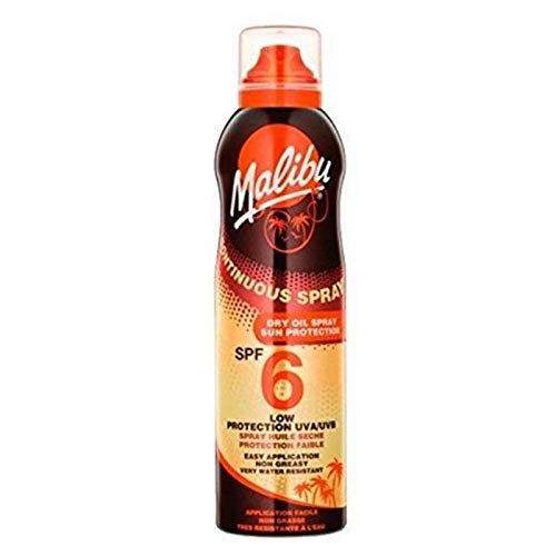 Malibu Sun SPF 15 Bronzing Tanning Coconut Oil Spray with Medium Protection, Water Resistant, Tropical Scent, 200ml