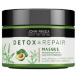 John Frieda Detox & Repair Masque 250 ml, Intensive Deep Conditioner for Dry, Stressed and Damaged Hair, Nourishing Hair Mask with Cannabis Sativ