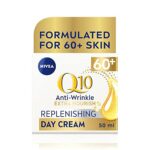 NIVEA Q10 Power 60+ Skin Anti-Wrinkle + Replenishing Day Cream (50 ml), Powerful Anti Ageing Cream, Moisturiser for Women with Coenzyme Q10, Day