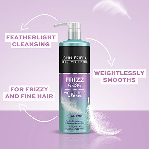 John Frieda Frizz Ease Weightless Wonder Shampoo and Conditioner Duo Pack 2 x 500ml, Lightweight Shampoo and Conditioner for Frizzy Hair, Anti-Fr