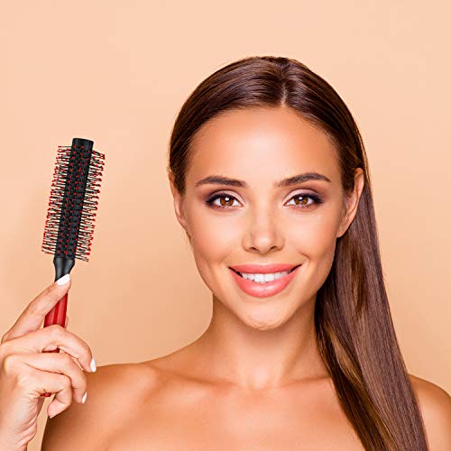 Quiff Roller Round Men's Hair Brush Quiff Comb Round Hair Styling Brush for Blow Drying Hair Styling Tool (1 Pack, Style A)