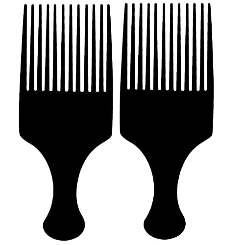 Boorika Afro Comb - Smooth & Sturdy Wide Tooth Plastic Afro Pick, Hair Pick for Detangling & Styling – Afro Comb for Men and Women