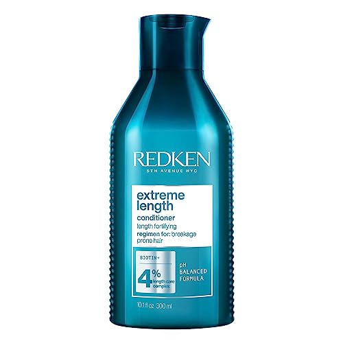 REDKEN Conditioner, Biotin & Castor Seed Oil, For Longer, Stronger Hair, Extreme Length, 300 ml