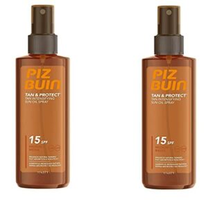 2 x Piz Buin Tan & Protect Accelerating Oil Spray SPF15-150ml