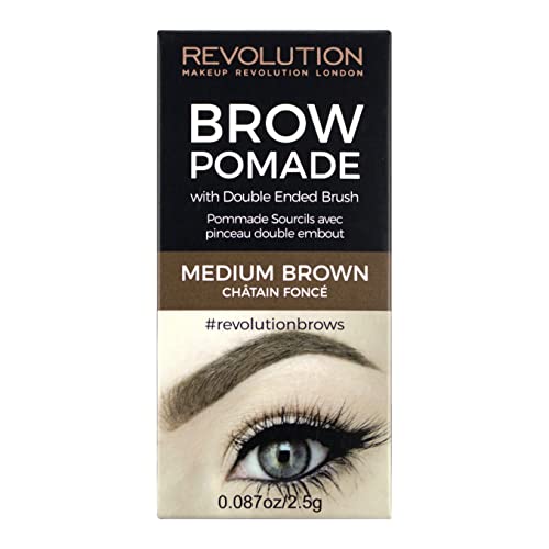 Makeup Revolution, Brow Pomade, Dark Brown, 2.5g