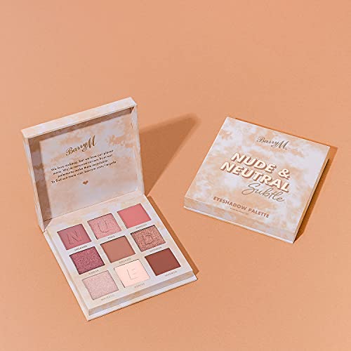 Barry M Cosmetics Nude And Neutral Eyeshadow Palette - 9 Natural Shades In Matte & Shimmer Highly Pigmented Subtle Colours, powder