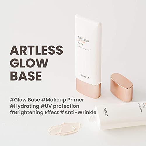 HEIMISH Artless Glow Base SPF 50+ PA+++ 1.4fl.oz/40ml | Moisturizer, Sunscreen to Makeup Base | Cruelty-free, All-In-One, Lightweight, Soft Cream