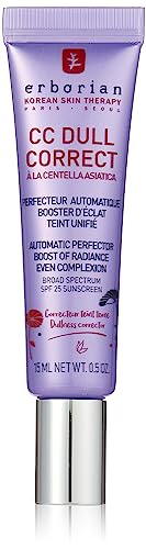 Erborian CC Dull Correct with Centella Asiatica - Korean Skincare and Makeup Cream - Primer & Blur for Radiance Boosting and Soothing Effects, Ev