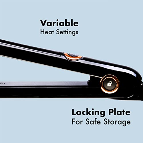 Luna Ceramic Hair Straightener - 38% Larger Argan Oil Infused Plates - Straighten & Wave - 150-230℃ for a Smooth Finish - 12 Mo Warranty