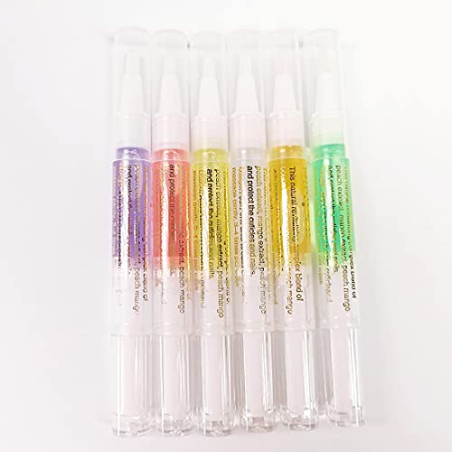Nail Nutrition Pen,6PCS Nail Cuticle Oil Pen Set Nail Nutrition Oil Nail Care for Repairing Cracked & the Dry Cuticle (Mix Flavors)