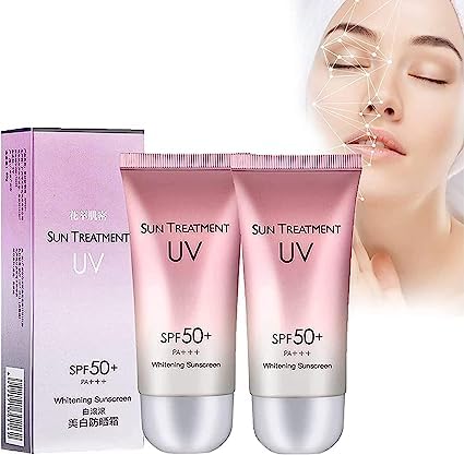 Sun Treatment Uv Spf 50 Korean,Sun Screen Protector for Face and Body,Sunscreen Cream Uv Isolation Spf 50+,60g Sunscreen Cream,Sunscreen Isolatio