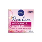 NIVEA Rose Care Anti-Wrinkle Day Cream (50ml), Anti-Wrinkle Face Cream with Nourishing and Anti-Oxidant Properties, Made with Rose Petal Oil and