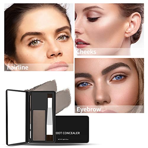 Boobeen Multi-purpose Hairline Shadow Powder Set, Root Touch Up Powder, Temporary Concealer Palette with Makeup Brush, Instantly Cover Up Hair Co