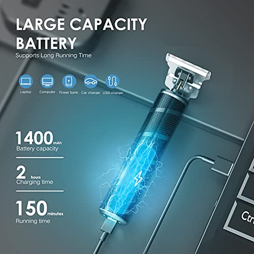 Hair Clippers Men, Professional T Blade Hair Trimmer, Precision Beard Trimmer, Cordless Electric Haircut Clippers for Adult Kids, Adjustable Groo