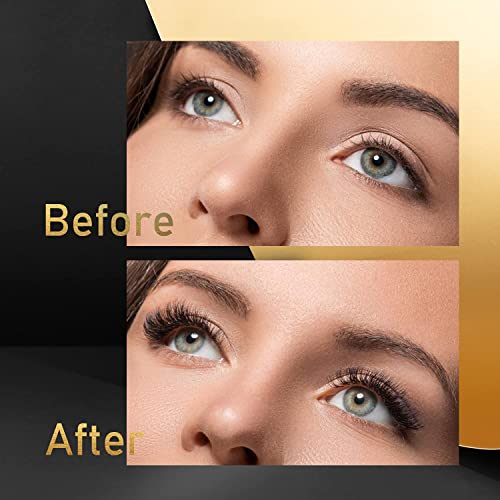 Magnetic Eyelashs Natural Look, Larbois 5 Paires with Eyeliner Kit, Self Adhesive&Reusable Fluffy Fake Eyelashes Set and Waterproof&Long Lasting