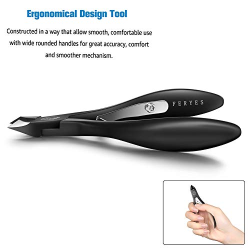 FERYES Cuticle Nippers, Cuticle Cutter and Remover with Cuticle trimmer for Dead Skin - Professional Manicure Tools and Cuticle Clippers- Stainle