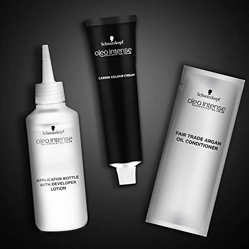 Schwarzkopf Oleo Intense Red Hair Dye, 3-Pack Permanent Oil Colour, No Ammonia, Covers Greys, Burgundy Red 4-23