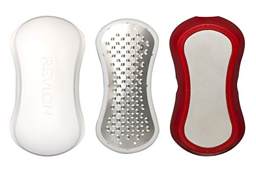 Revlon Pedi Expert, 3 pc Pedicure Kit includes Stainless Steel Dual Surface Exfoliator, Nail Clipper, and Nail File