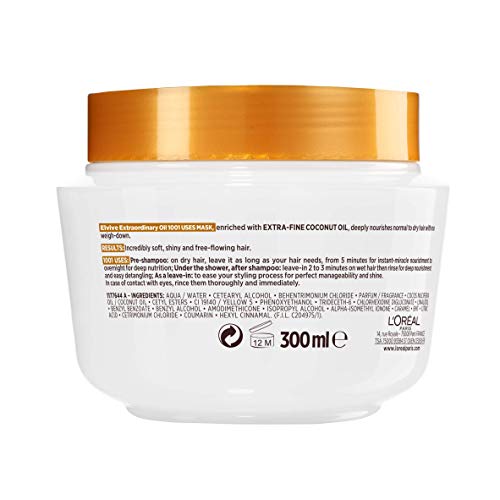 L'Oréal Elvive Extraordinary Oil Coconut Hair Mask Leave-in Conditioner for Normal to Dry Hair 300ml