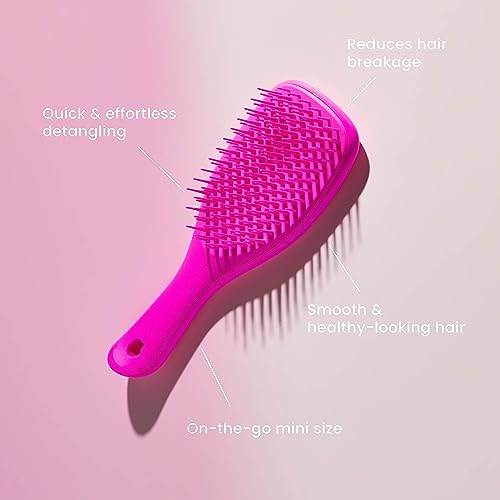 Barbie™ x Tangle Teezer | The Mini Ultimate Detangler Hairbrush for Wet & Dry Hair | Perfect for Traveling & Small Hands | Eliminates Knots & Red